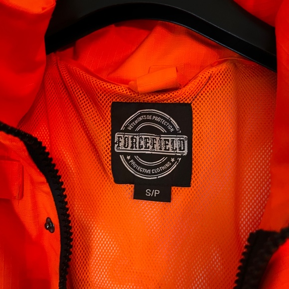 NEVER WORN Mens Forcefield Safety Parka + Removable Bomber Jacket (S) - Orange - Picture 2 of 8